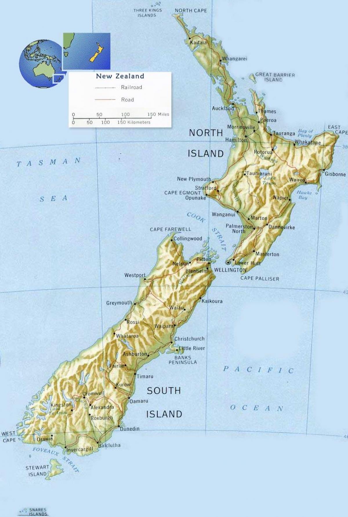 Уелингтън, Нова Зеландия на картата