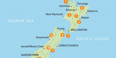 Оукланд в Нова Зеландия картата