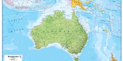 Австралия, Нова Зеландия карта